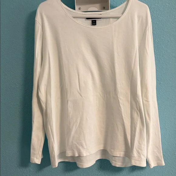 Karen Scott Long Sleeved White Tee XXL - Picture 2 of 6